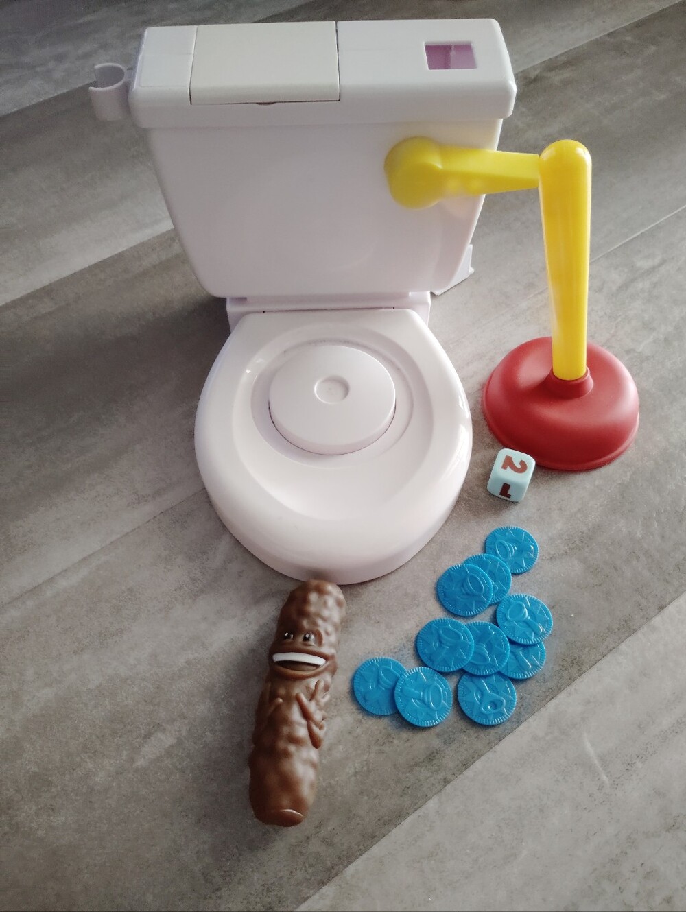 Title Mattel Flushin' Frenzy Toilet Game Complete. No Box. Tested And Working.